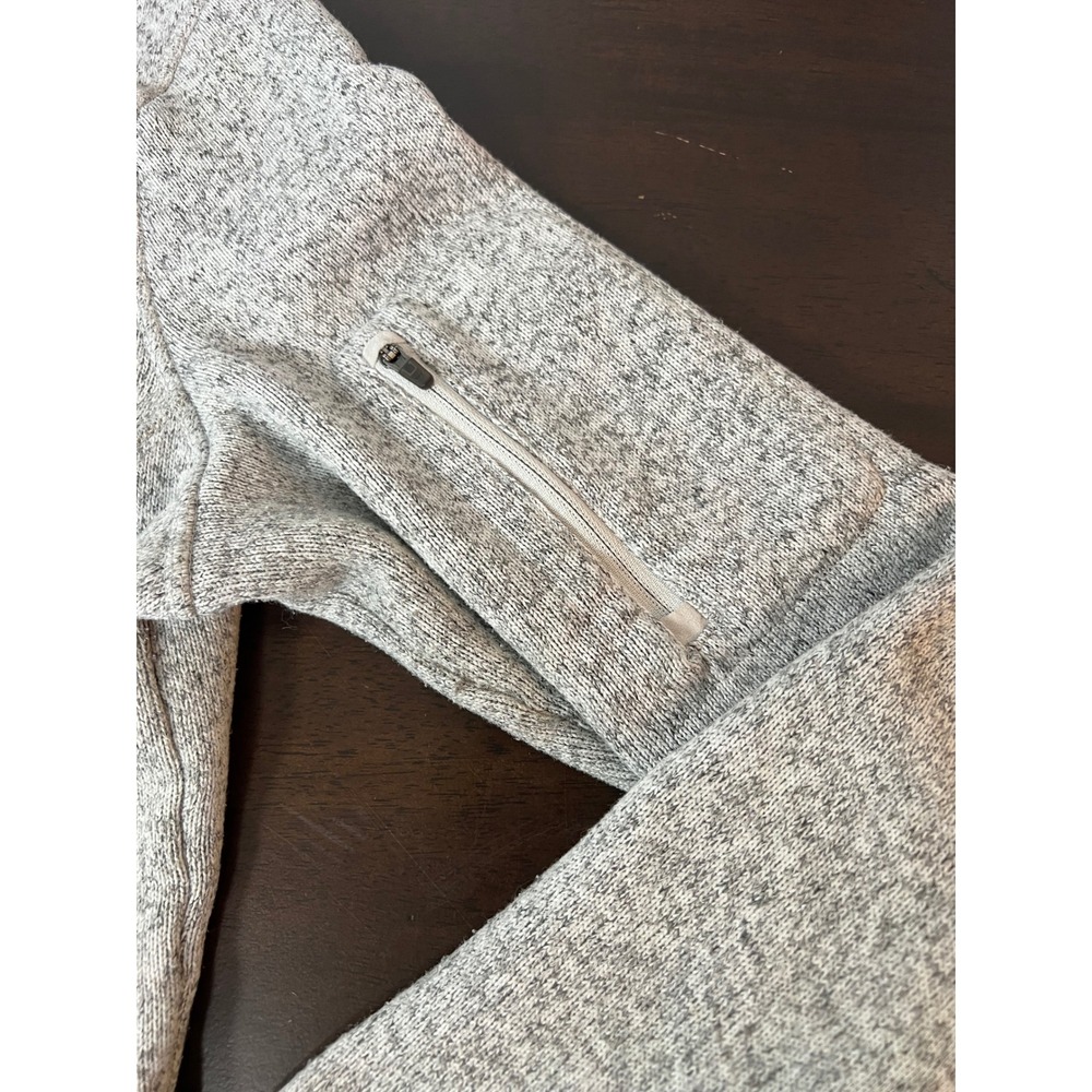 LL Bean Sweater Fleece Full Zip Jacket Gray Heather Womens Large - Picture 4 of 8